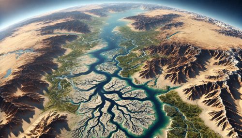 Aral Sea Basin Watershed Map