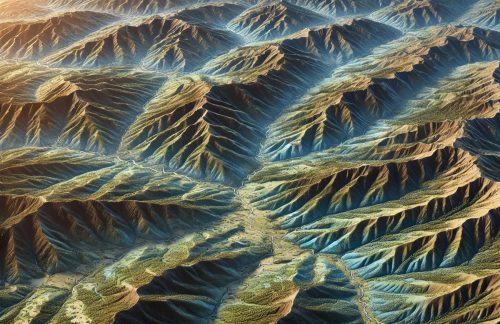 BlueRidge Mountains Raised Relief Map