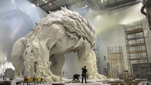 Foam as the Core of Giant Statues Mythical
