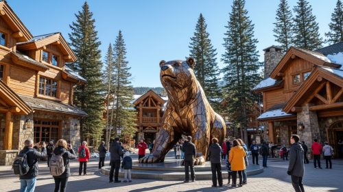 Giant Bear Statue lodge
