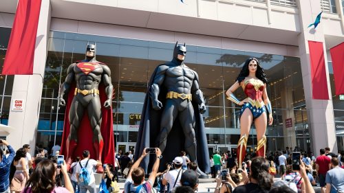 Giant DC Characters Statue trio