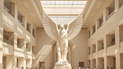 Giant Egyptian Statue Horus Museum