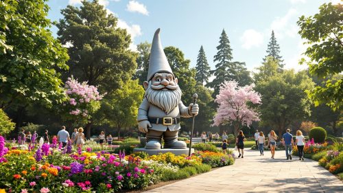 Giant Gnome Statue botanical garden