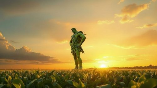 Giant Green Giant Statue-Corn