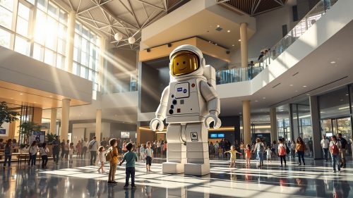 Giant Lego Statue Astronaut