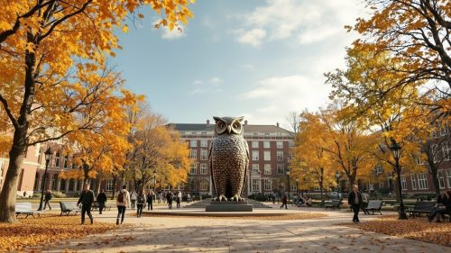 Giant Owl college campus