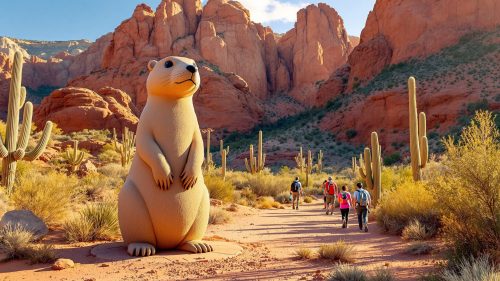 Giant Prairie Dog in canyon