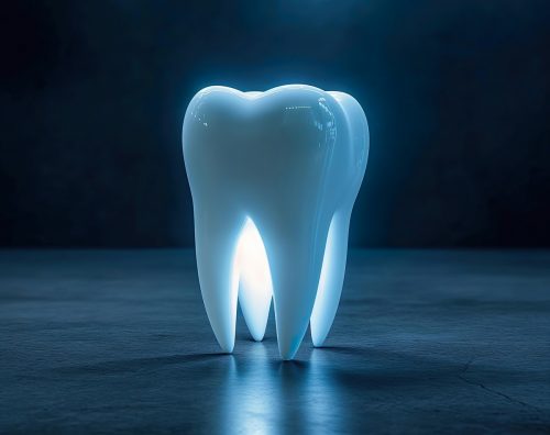 Giant Tooth Prop in Dark Room