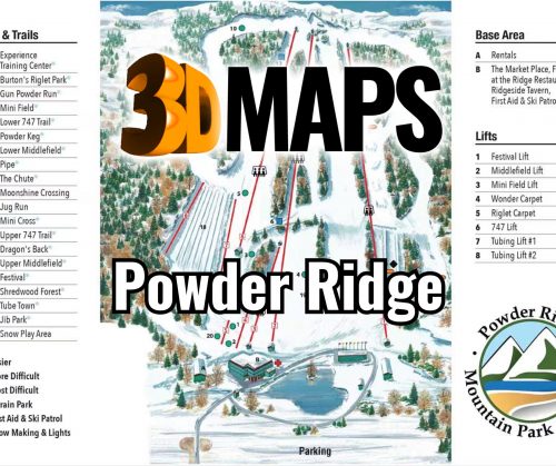 Powder Ridge Ski Area 3D Maps