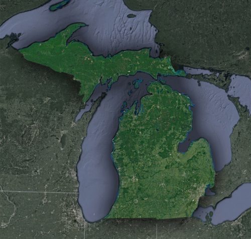 Satellite Map-Michigan