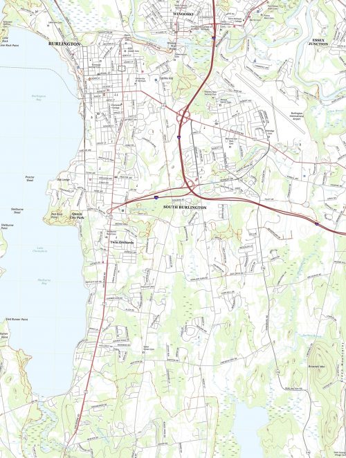 Topographic Map of Vermont