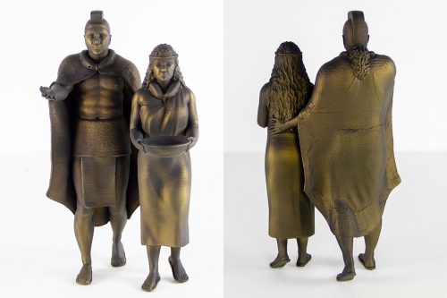 King and Queen of Kauai 3D Printed Statue Maquette