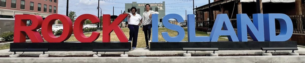 City Center Freestanding Metal Letter Display